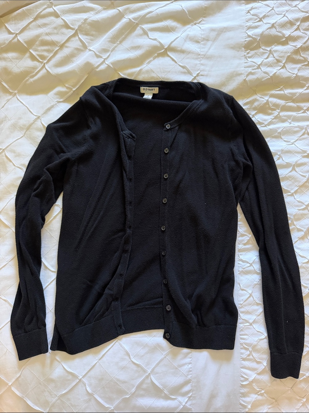 Old Navy Black Button-Front Women's Cardigan Sweater